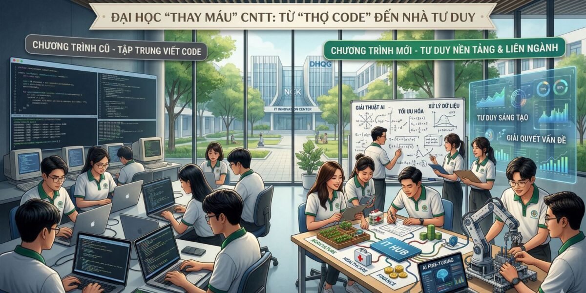 Khi Đại Học “Thay Máu” Ngành IT: Đừng Để Cử Nhân Chỉ Là Những “Thợ Code” Thời Đại AI